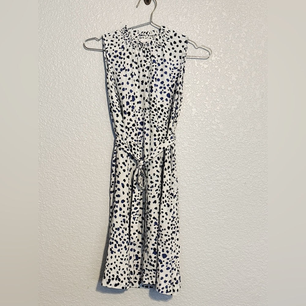 Bella Dahl White and Purple Sleeveless Sundress - Girl Size 14